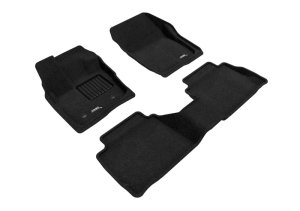 Ford Fusion Floor Mat Set - Front and Rear - 3D MAXpider - Elegant - Black - `17-`20